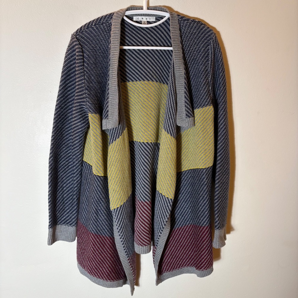 Cabi 467 Chunky Blanket Waterfall Cardigan Size Medium